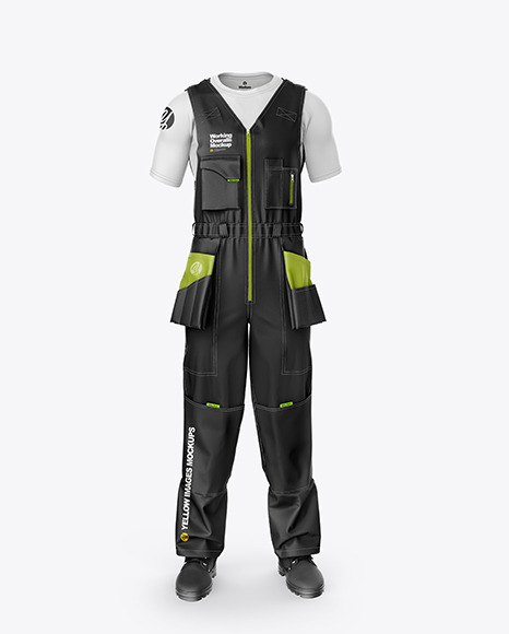 Working Overalls Mockup – Front  View
