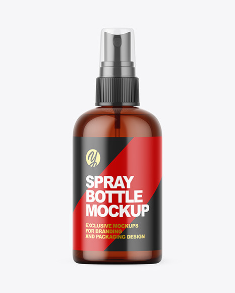 Amber Spray Bottle Mockup