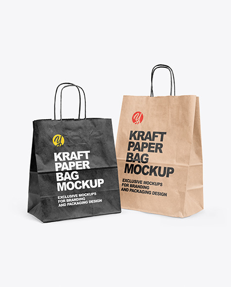 Two Paper Bags Mockup