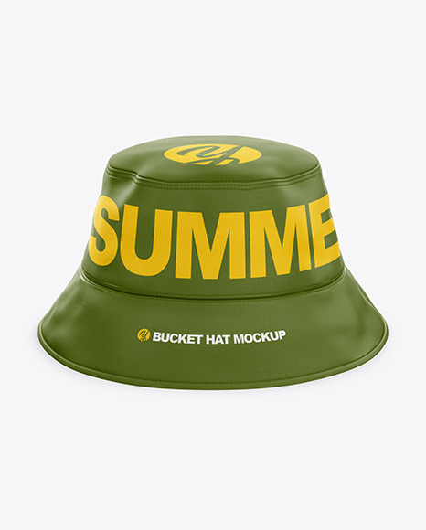 Bucket Hat Mockup - Front View (High-Angel Shot)