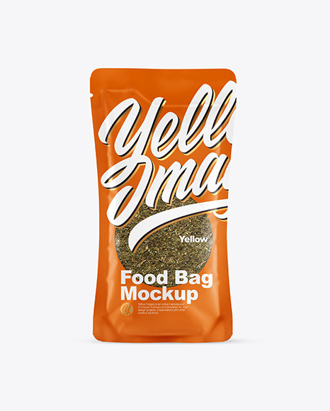 Food Bag With Dill Mockup