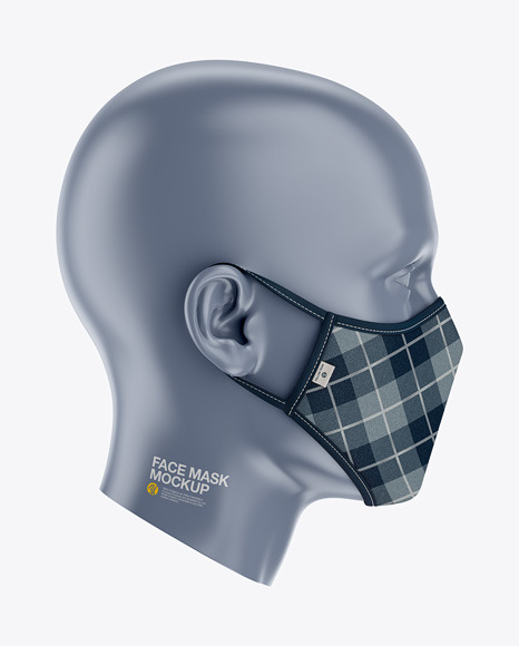 Face Mask Mockup - Side View