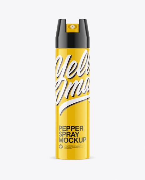 Glossy pepper spray mockup