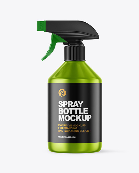 Metallic Spray Bottle Mockup