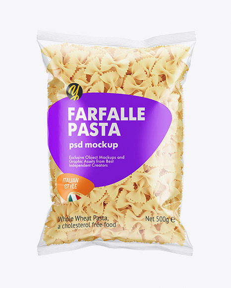 Plastic Bag With Farfalle Pasta