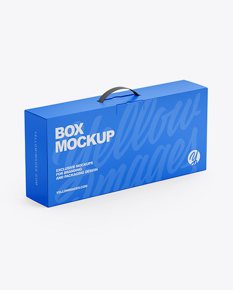 Paper Box With Handle Mockup