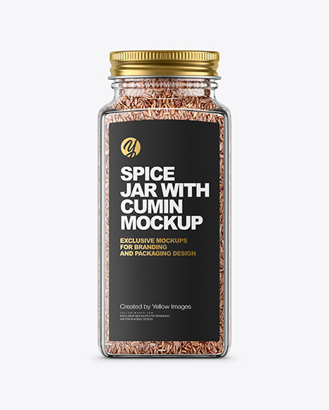 Spice Jar with Cumin Mockup