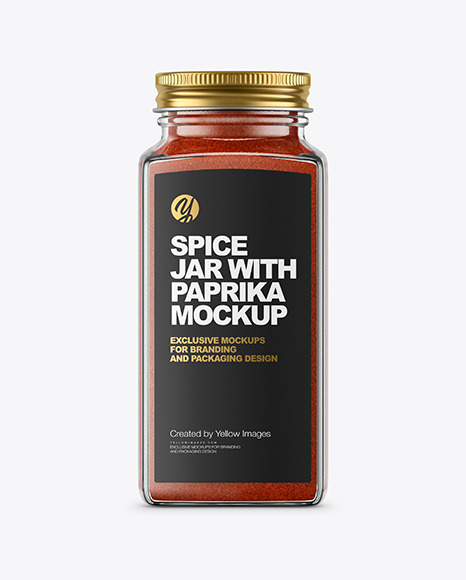 Spice Jar with Paprika Mockup