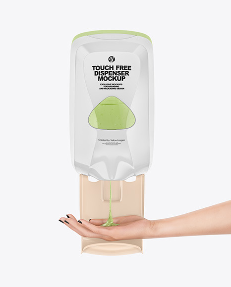 Sanitizer Dispenser with Hand Mockup
