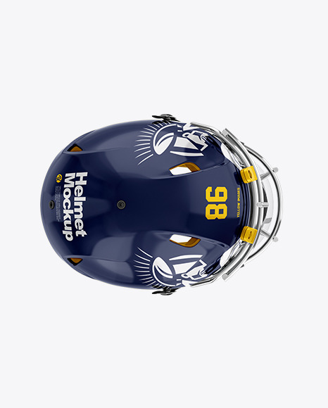 American Football Helmet Mockup - Top View