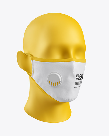 Face Mask with Valve Mockup