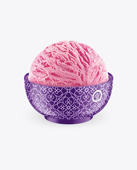 Ice Cream in a Glossy Bowl Mockup