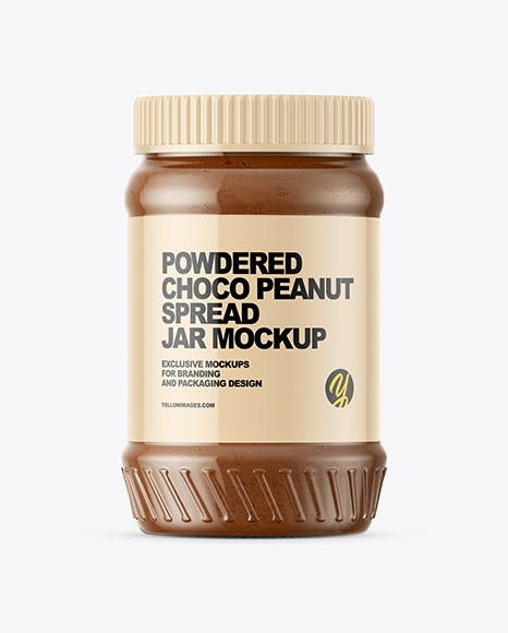 Powdered Choco Peanut Spread Jar Mockup
