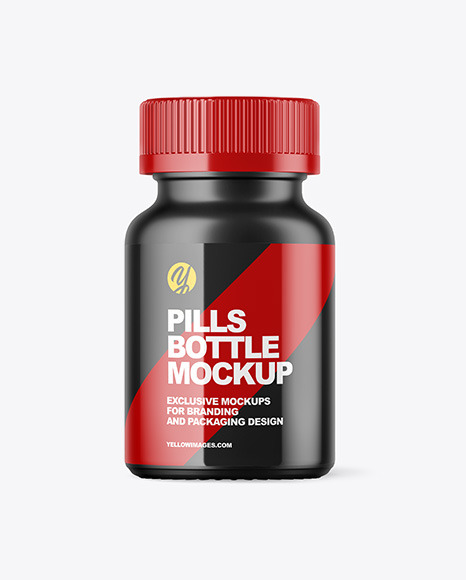 Matte Pills Bottle Mockup