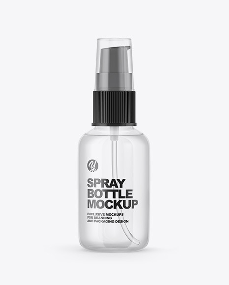 Clear Spray Bottle Mockup