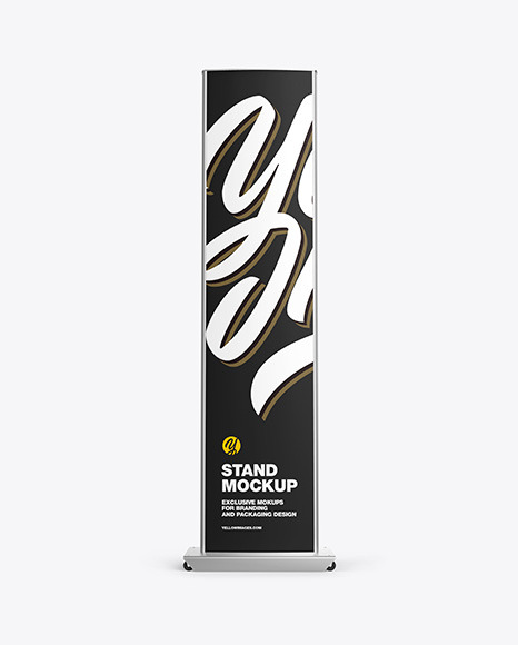 Metallic Stand w/ Plastic Front Mockup