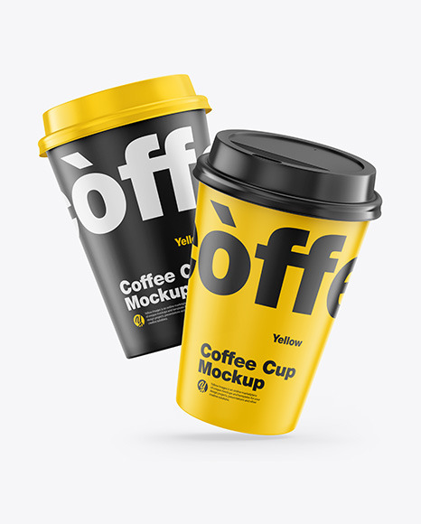 Matte Coffee Cups Mockup