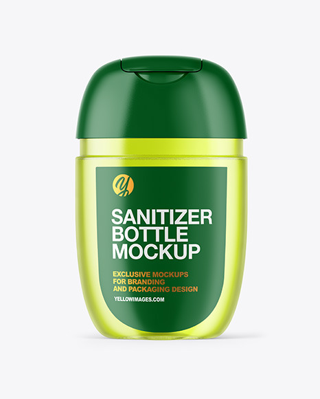 Clear Sanitizer Bottle Mockup