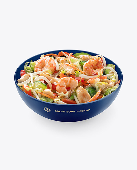 Salad w/ Shrimps in a Bowl Mockup