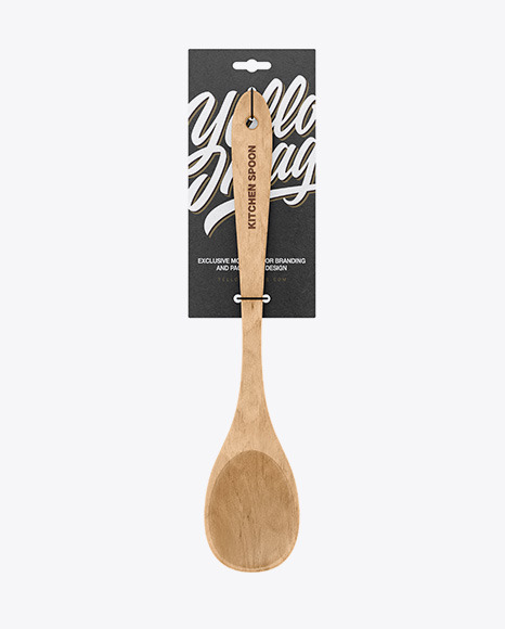 Wooden Kitchen Spoon Mockup