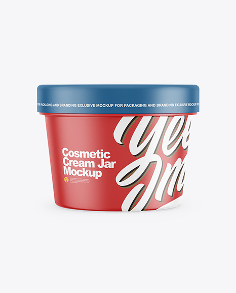 Matte Cosmetic Cream Jar Mockup