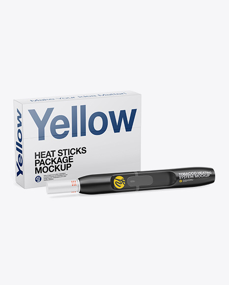 Tobacco Heating System with Heat Sticks Package Mockup