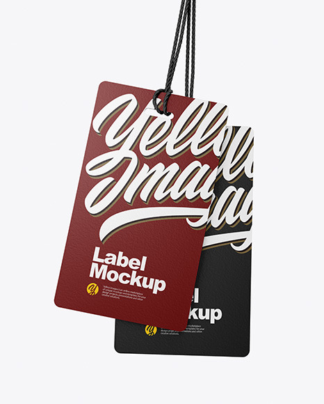 Two Paper Labels With Rope Mockup