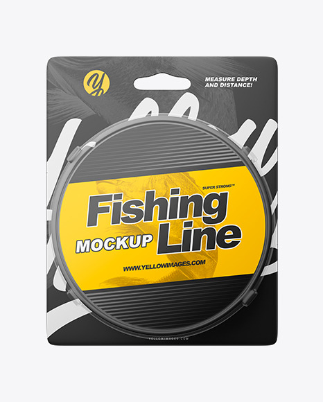 Fishing Line Mockup - Front View