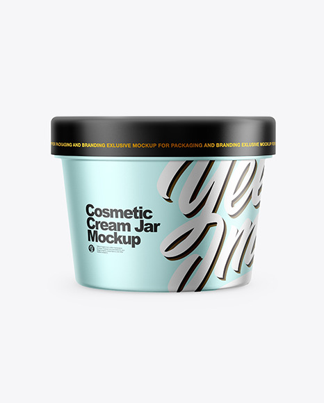 Metallic Cosmetic Cream Jar Mockup
