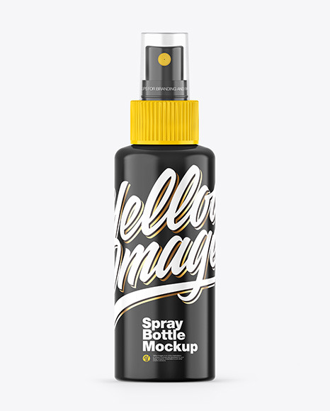 Glossy Spray Bottle Mockup
