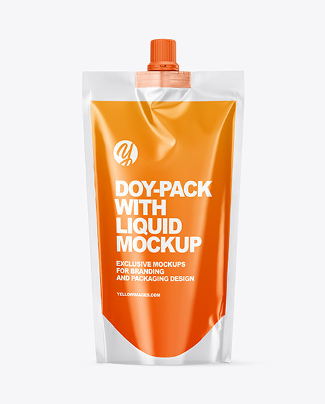 Doy-Pack with Liquid Mockup