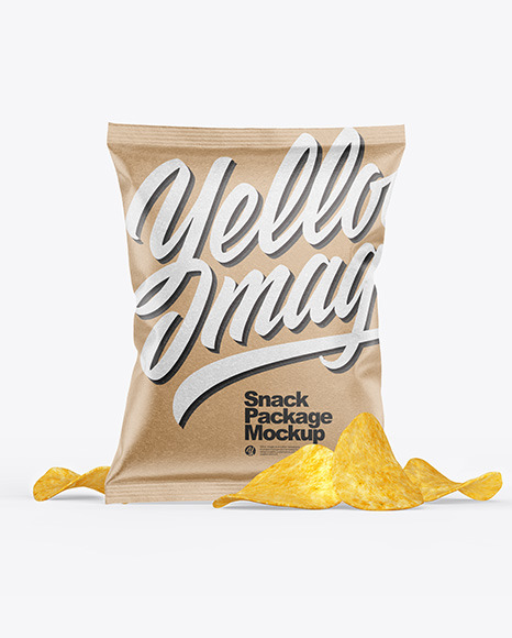 Kraft Snack Package w/ Chips Mockup
