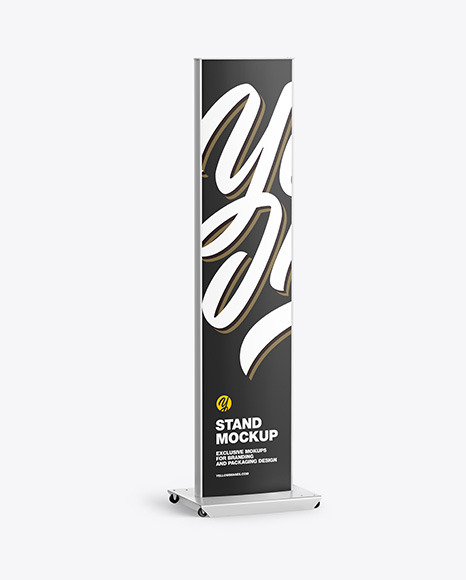 Metallic Stand w/ Plastic Front Mockup