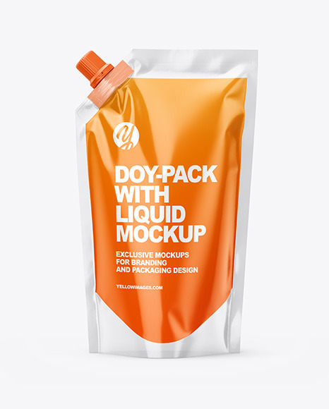 Doy-Pack with Liquid Mockup
