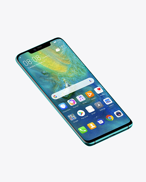 Emerald Green Huawei Mate 20 Pro Mockup