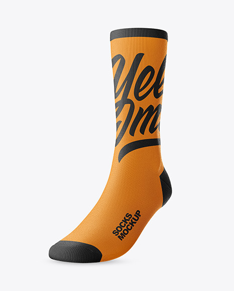 Sock Mockup - Half Side View