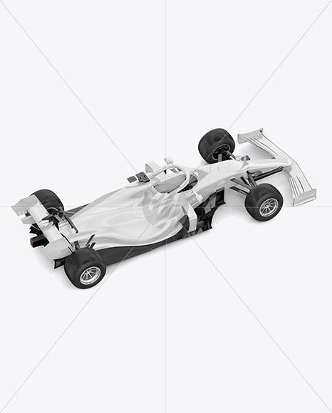 Formula-1 2020 Mockup - Half Side View (high-angle shot)