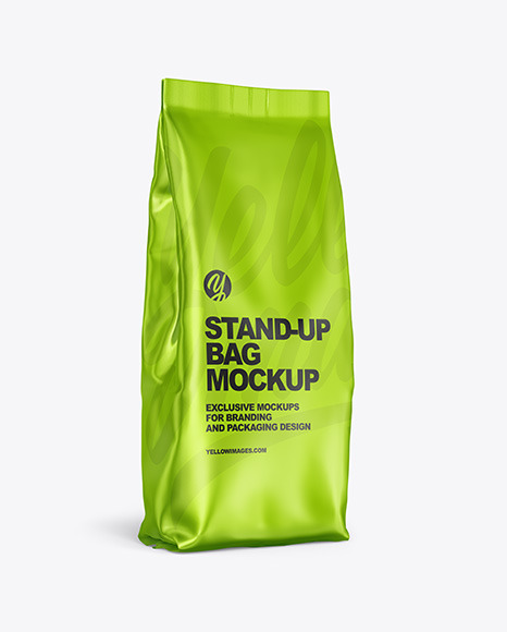Metallic Stand-up Bag Mockup