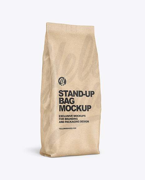Kraft Paper Stand-up Bag Mockup