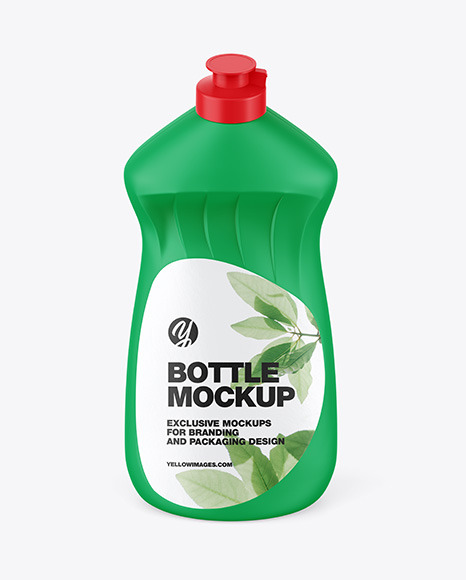 Washing-up Liquid Matte Bottle w/ Closed Cap Mockup