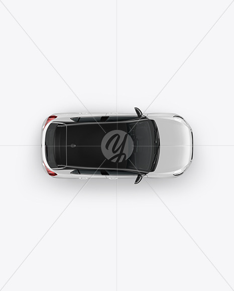 Hatchback 5-doors Mockup - Top View
