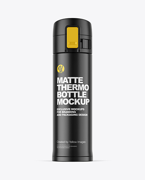 480ml Matte Thermo Bottle Mockup