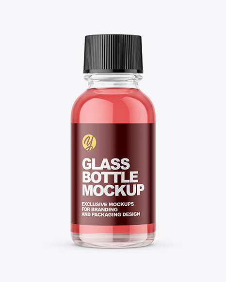 30ml Clear Glass Pharmacy Bottle Mockup