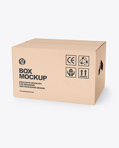 Kraft Paper Box with Cans Mockup