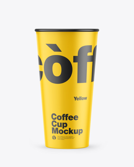 Opened Matte 0.5L Coffee Cup Mockup