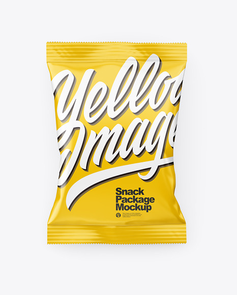 Matte Snack Package Mockup - Top View