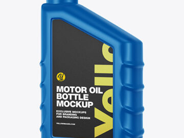 Glossy Motor Oil Bottle Mockup