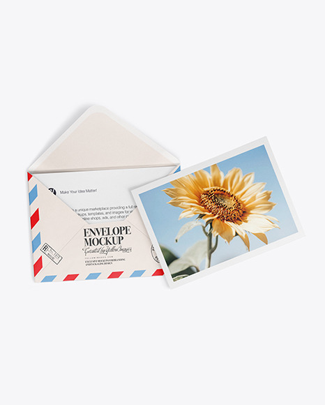 A5 Envelope and Two Cards Mockup