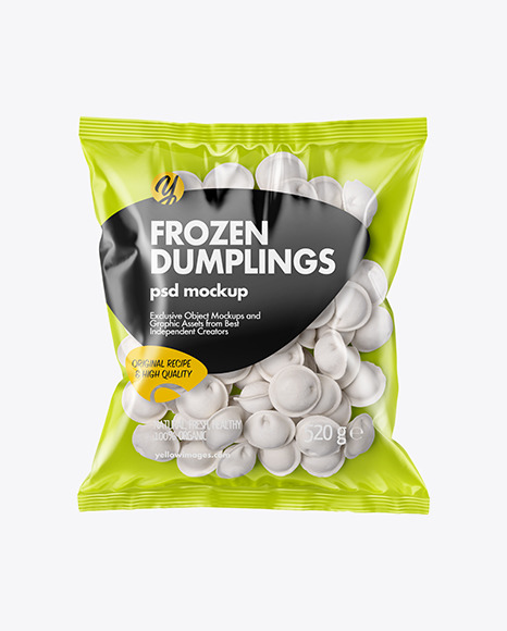 Plastic Bag With Dumplings Mockup