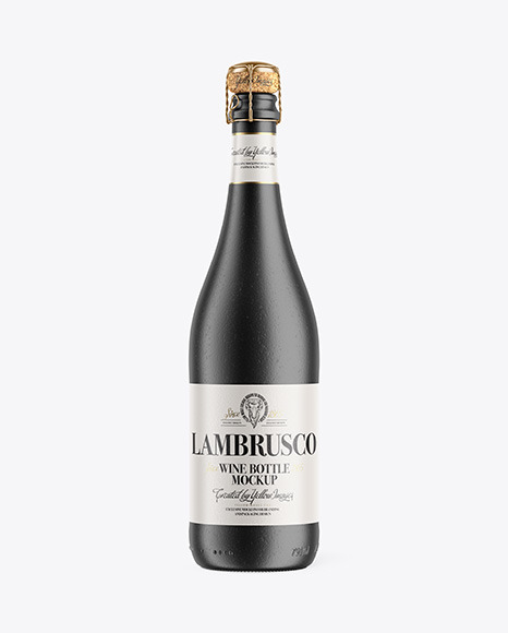 Ceramic Lambrusco Wine Bottle Mockup